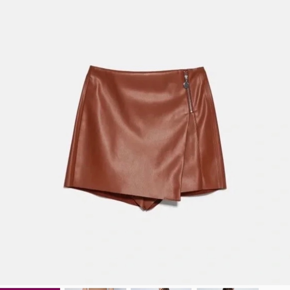 Zara faux leather shorts